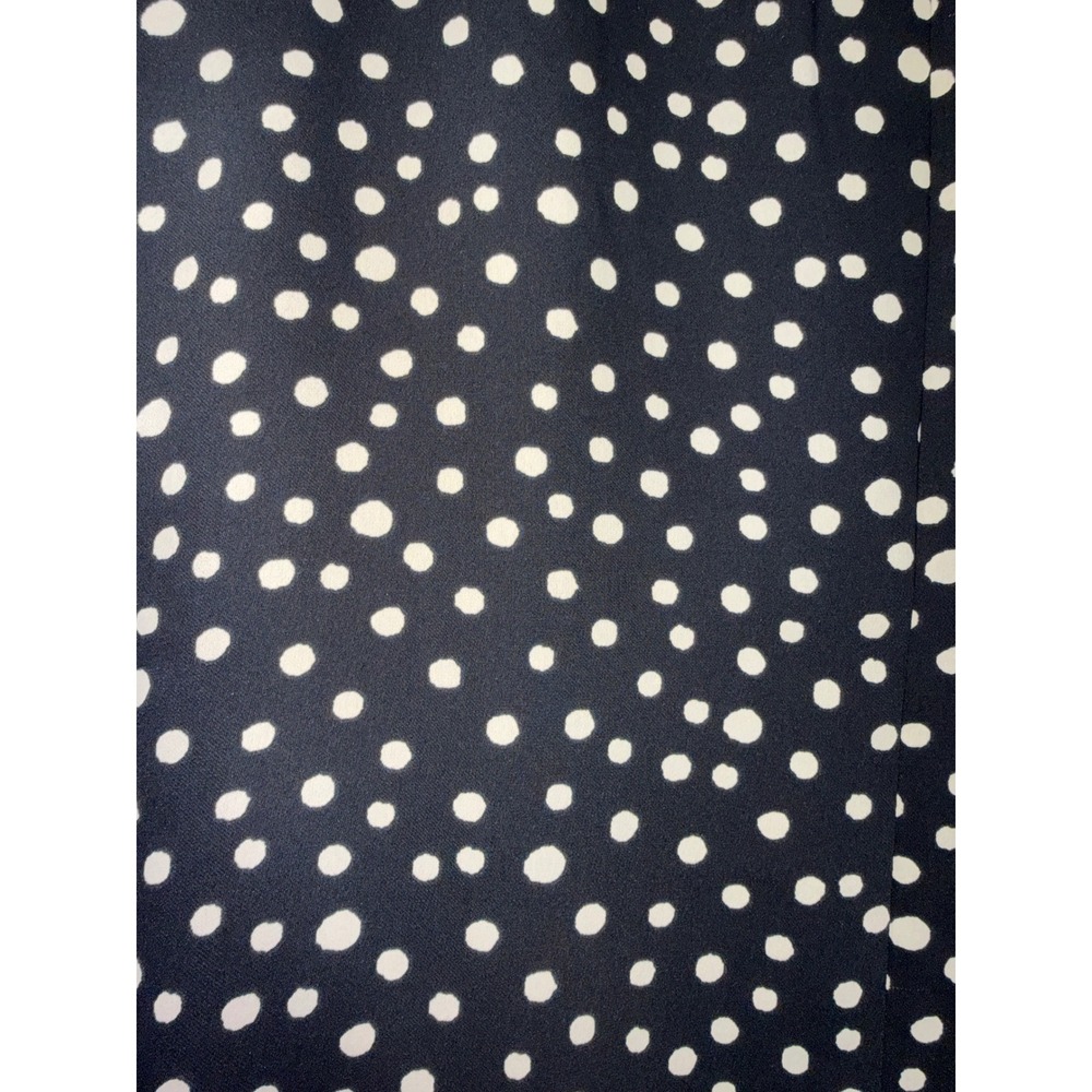 Chico's NWT Polka Dot Ruched Sleeve Blazer Open Front Black Cream Size 4 US 20 - Picture 6 of 6